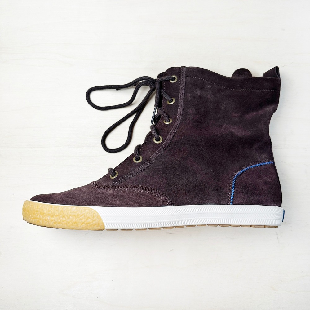 Keds Women's Suede High Top Lace Up Sneakers Brown Size 10 Leather